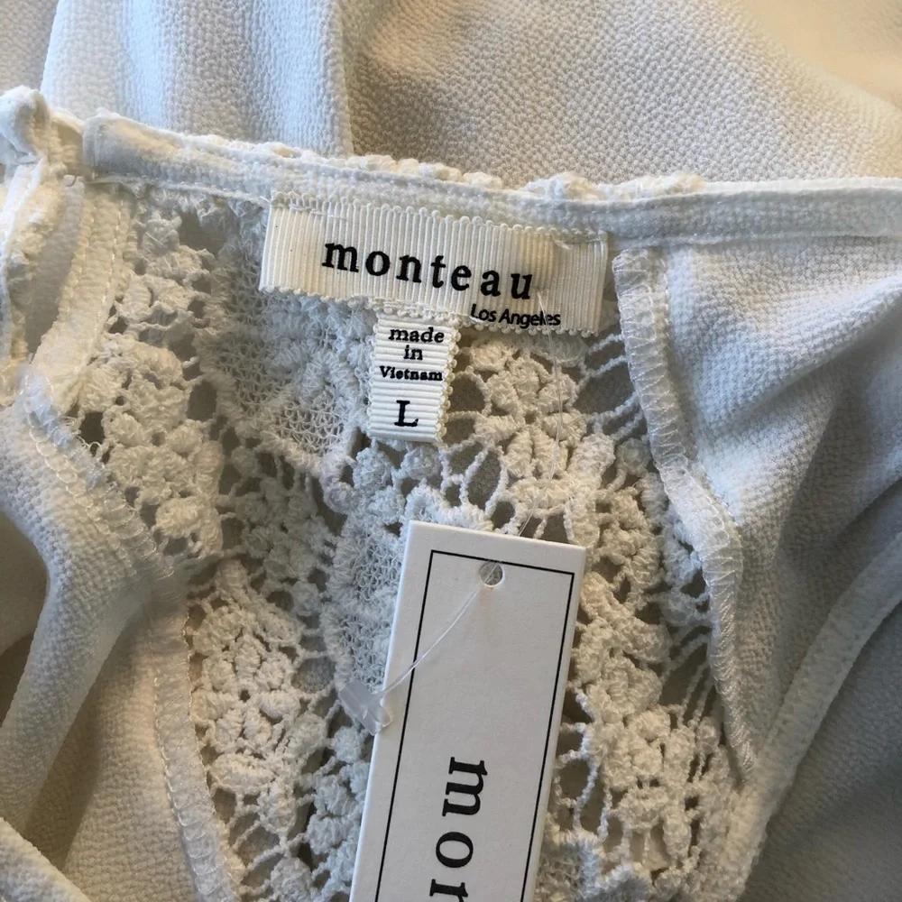 💚Monteau NWT ivory sleeveless top - Picture 4 of 4